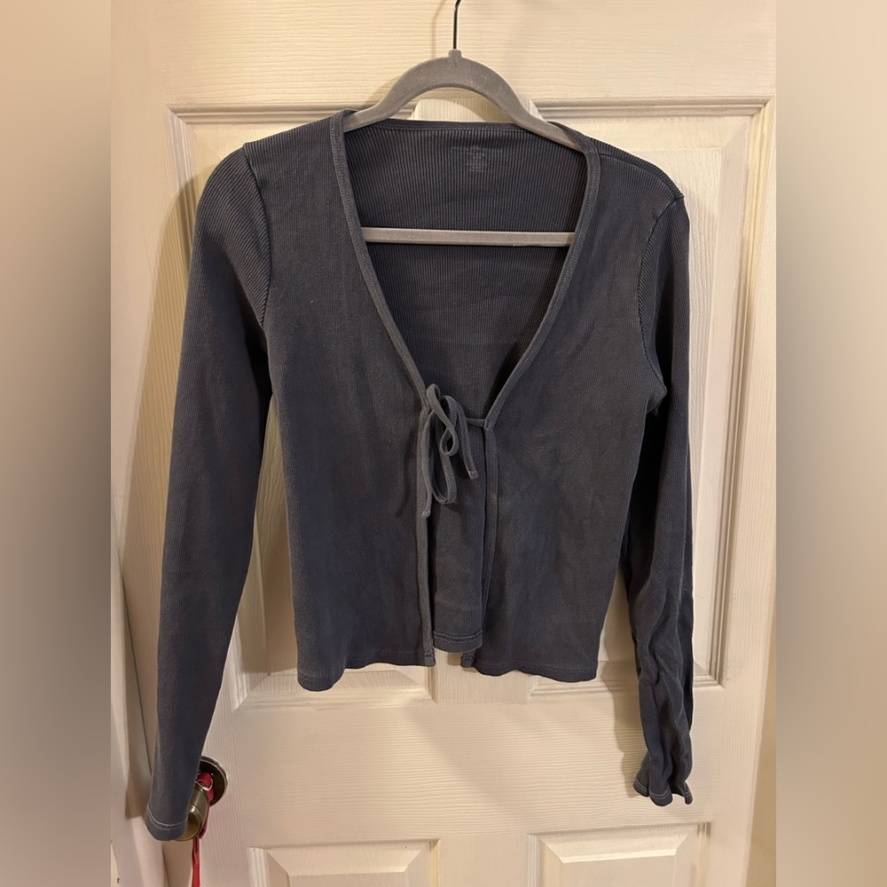 brandy melville navy tie top